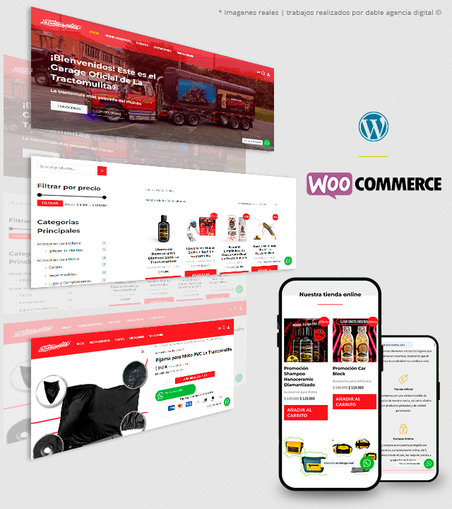 Ecommerce - wordpress - woocommerce - dable agencia digital - la tractomulita